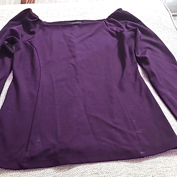 Ann Taylor Dark purple 💜 Tailored top xs - Picture 5 of 9